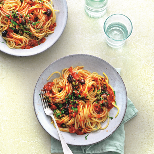 Recept Spaghetti alla puttanesca Grand'Italia